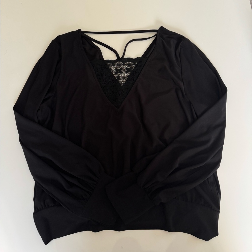 Black Lace Long Sleeve L
